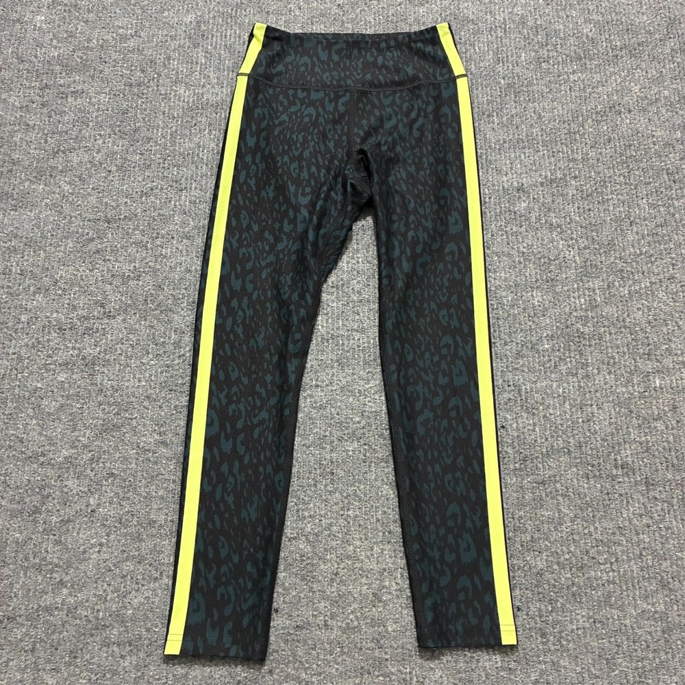 Fila Sport Womens Leggings Size S Animal Print Side Striped Pull On Mid Rise